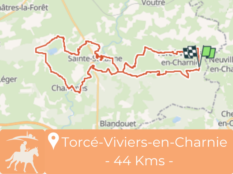 Circuit autour de Ste Suzanne, Torce, Viviers en charnie et Chammes – Cavalier