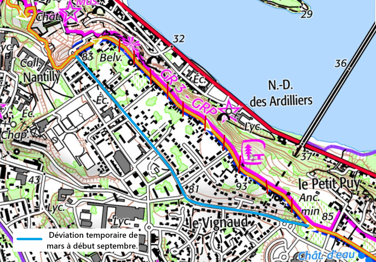 Modification d’itinéraires sur Saumur