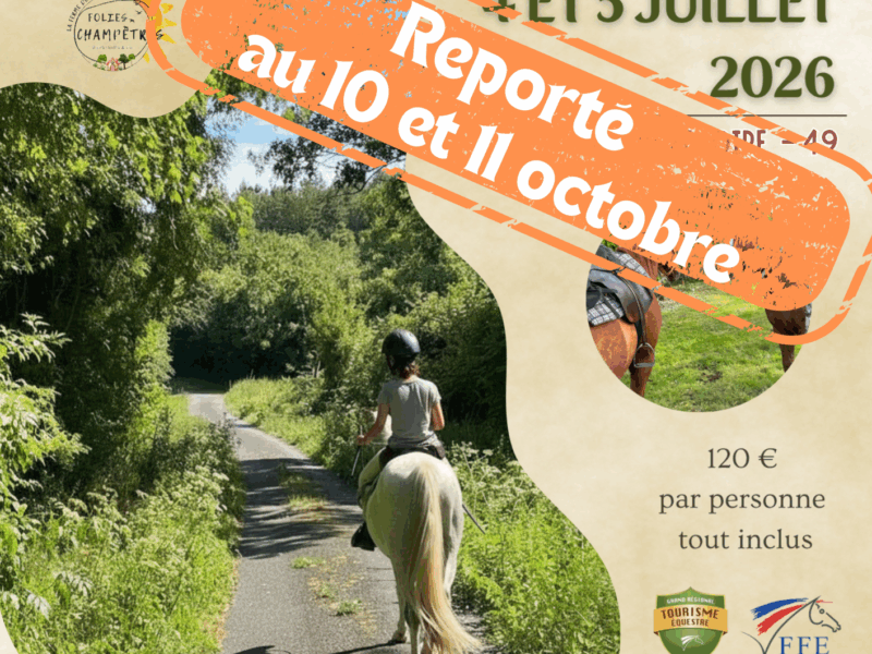 GRTE Maine et Loire reporté au 10 et 11 octobre 2026